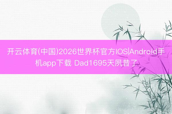 开云体育(中国)2026世界杯官方IOS|Android手机app下载 Dad1695天夙昔了