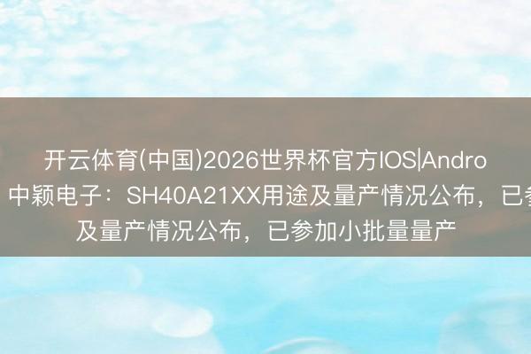 开云体育(中国)2026世界杯官方IOS|Android手机app下载 中颖电子：SH40A21XX用途及量产情况公布，已参加小批量量产
