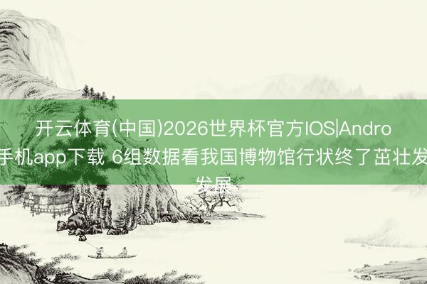 开云体育(中国)2026世界杯官方IOS|Android手机app下载 6组数据看我国博物馆行状终了茁壮发展