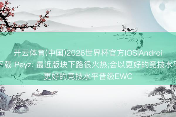 开云体育(中国)2026世界杯官方IOS|Android手机app下载 Peyz: 最近版块下路很火热;会以更好的竞技水平晋级EWC